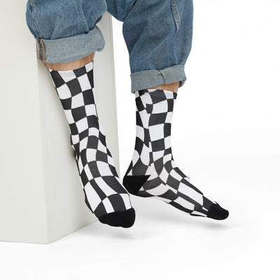 Distortion checkerboard socks