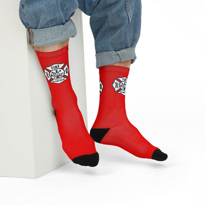 Fire department logo socks