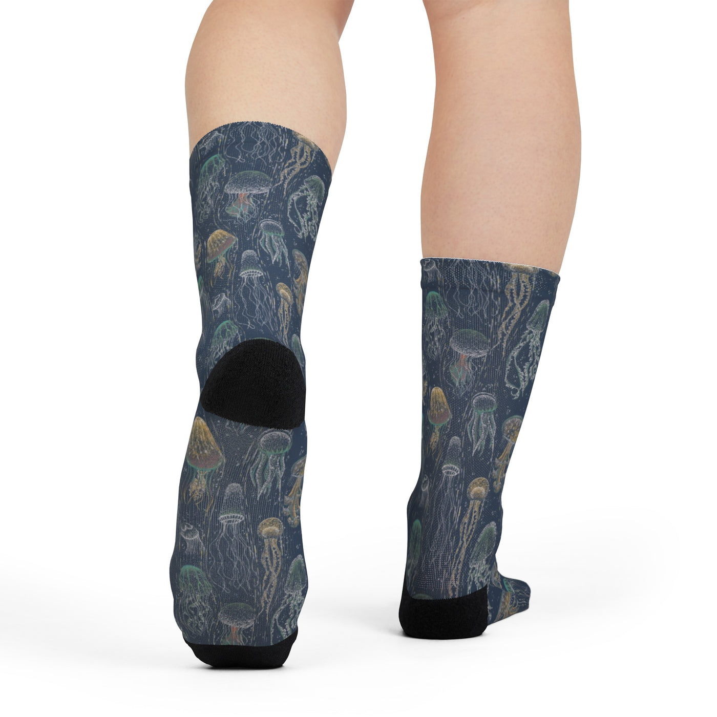 Jellyfish collage socks