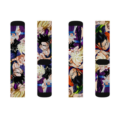 Son gohan dragon ball collage socks