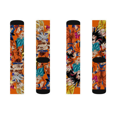 Son goku dragon ball collage socks