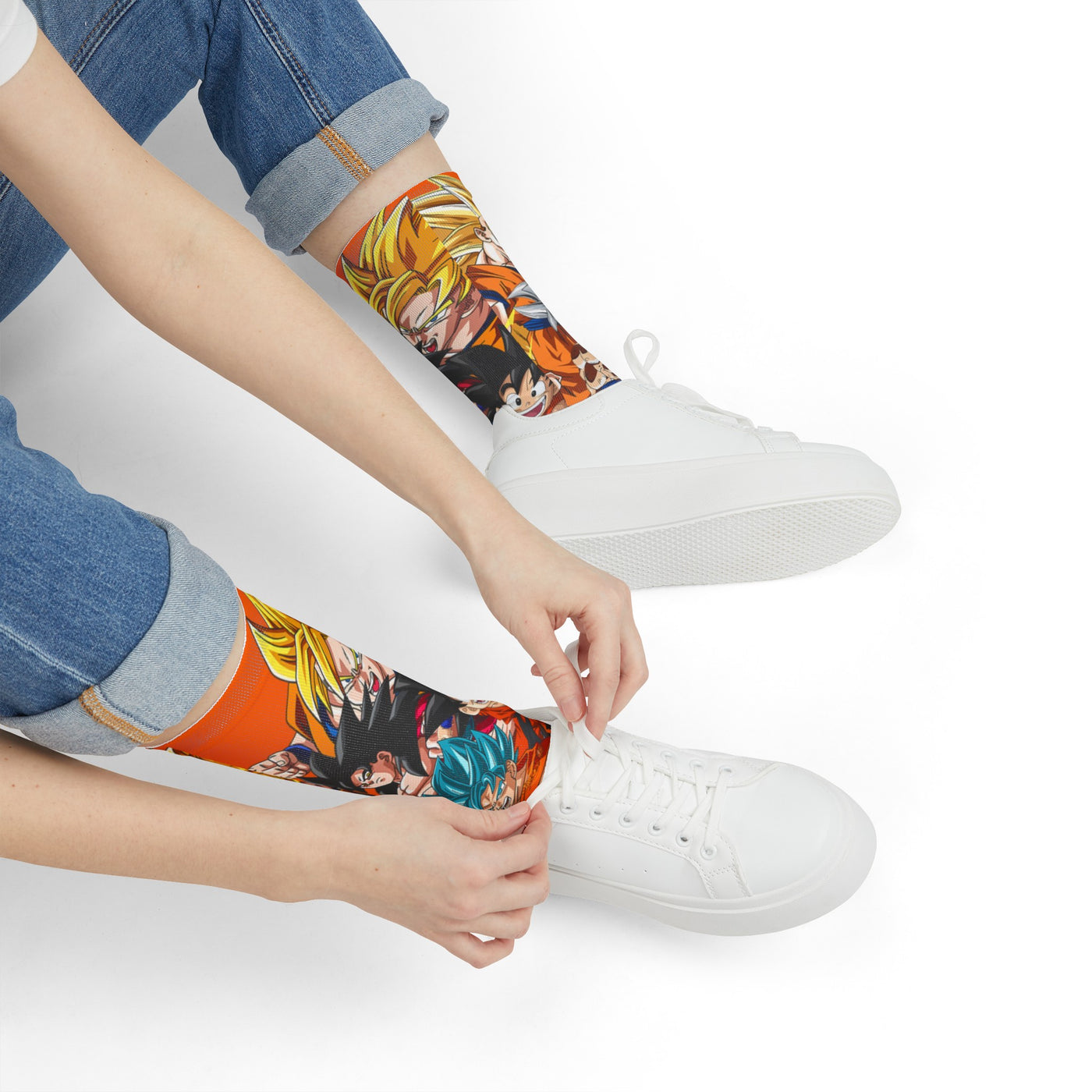 Son goku dragon ball collage socks