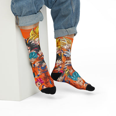 Son goku dragon ball collage socks