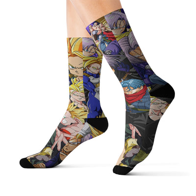 Trunks dragon ball collage socks