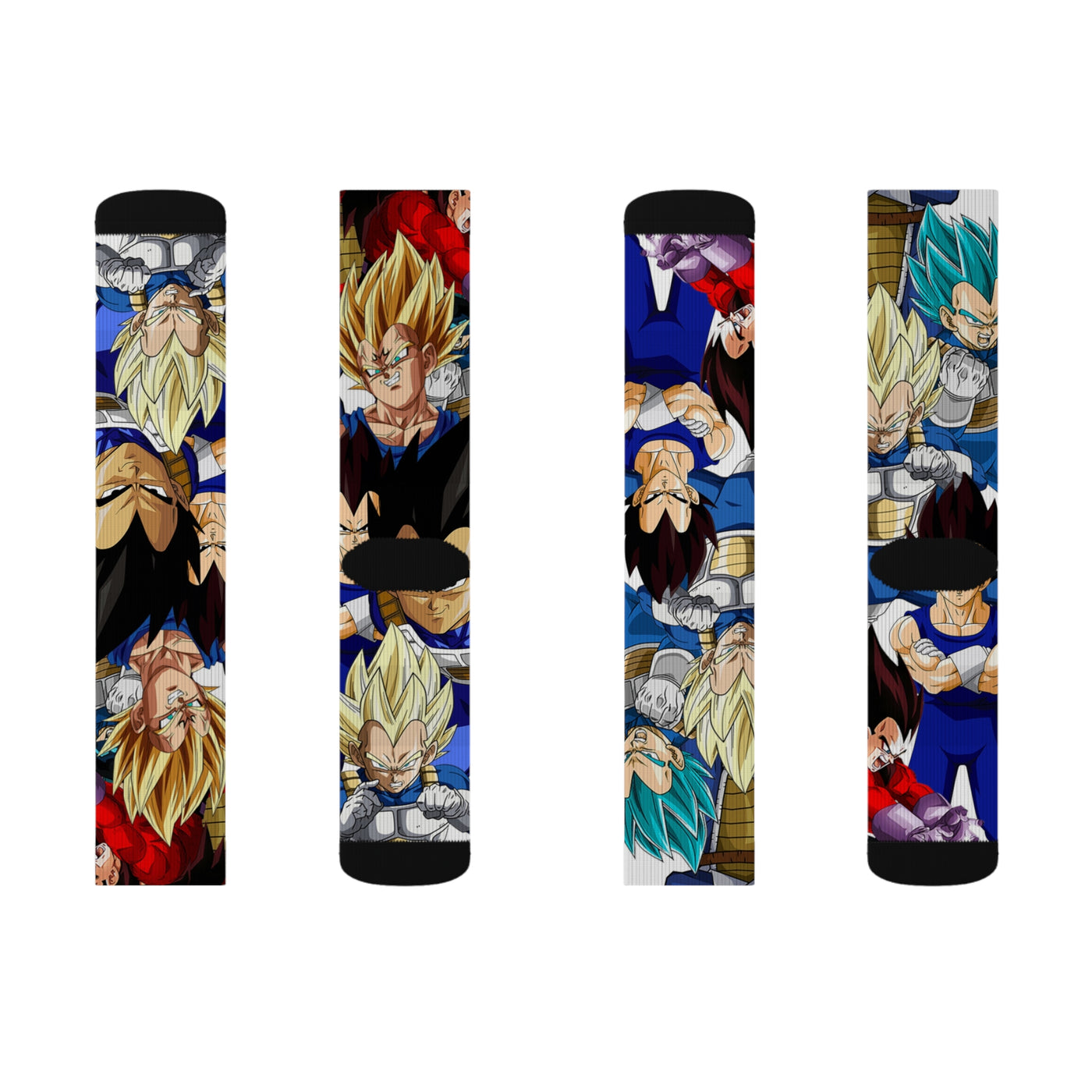 Vegeta dragon ball collage socks