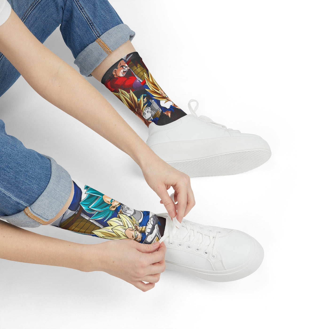 Vegeta dragon ball collage socks